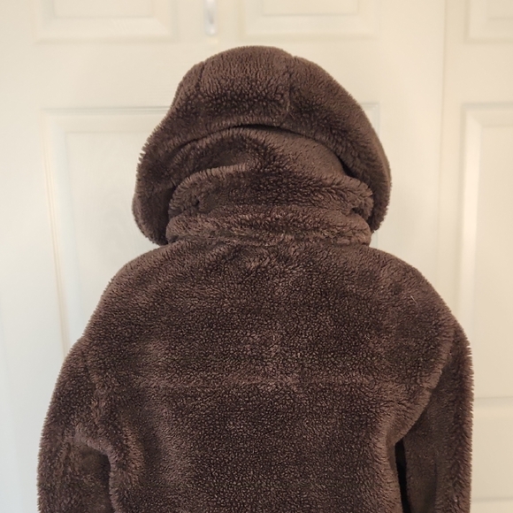 ALO Yoga Brown Foxy Sherpa Jacket with Hood Size XS - Picture 13 of 16